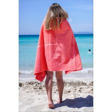 Red Palm Doğa Dostu %100 Pamuk Pembe Plaj Havlusu 90 x 160 cm - Banyo Havlusu