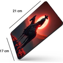 Sonictouch Gün Batımı Kovboy Temalı Kaydırmaz Gaming Oyuncu Dikişsiz Siyah Mouse Pad/ped 17X21CM