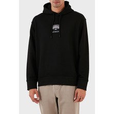 Emporio Armani Logo Işlemeli Kapüşonlu % 100 Pamuk Regular Fit  Erkek Sweat 6R1MCN 1jwpz 0999