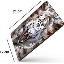 Sonictouch Çin Beyaz Kaplanı (White Tigger) Kaydırmaz Gaming Oyuncu Dikişsiz Mouse Pad/ped 17X21CM