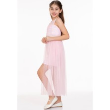 AHENGİM KIZ ÇOCUK ABİYE KIZ İNCİ TAŞLI TÜLLÜ KIZ ABİYE AK2229