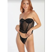 Eleos Boutique Dantel Detay Crop Bustıyer Takım