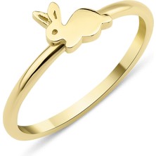 Fiyonk Kuyumculuk 14 Ayar Altın Tavşan Yüzük