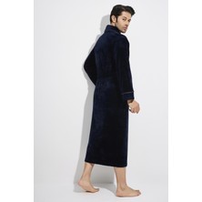 Nuşa Men Nakış Niki Kadife Bambu Cotton Erkek Sabahlık