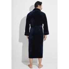Nuşa Men Nakış Niki Kadife Bambu Cotton Erkek Sabahlık