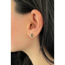 Fiyonk Kuyumculuk Kuyumculuk 14 Ayar Altın Damla Zümrüt Küpe