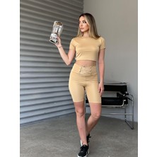 Foa Fashion Dalgıç Kumaş Sırt Detay Ikili Takım 0045