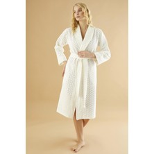 Nuşa Beden Brodeli Bambu Cotton Bayan Sabahlık