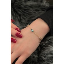 Fiyonk Kuyumculuk Kuyumculuk 14 Ayar Altın Göz Detaylı Şans Bilekliği