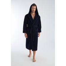 Nuşa Yaka Fitilli Bambu Cotton Erkek Bornozu