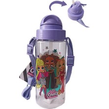 L.O.L. Kız Çocuk Matara 500 ml 1 Adet L.O.L. Plastik Lisanslı Okul Matarası L.o.l O.m.g Pipetli Suluk
