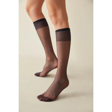 Penti Fit 15 Parlak İnce Pantolon Çorabı Lacivert Renkli 6'lı Paket