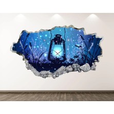 Kt Grup Sihirli Gece Lambası Full Hd Baskı 3D Modern Duvar Sticker