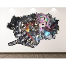Kt Grup Anime Kızı Full Hd Baskı 3D Modern Duvar Sticker
