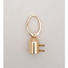 Angel Çanta Aksesuar Kadınlar İçin Angel 14 mm Light Gold Renk Oval Halkalı Kancalı Kovan Aksesuar 1 Adet