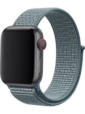 E2M Apple Watch 42-44MM Krd-03 Hasır Buz Mavisi Kordon