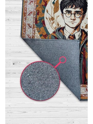 Homshtag Pop Art Renkli Harry Potter Halısı Yıkanabilir Çocuk Odası Halısı Çok Renkli Halı Bohem Tarzı Potterhead Halısı