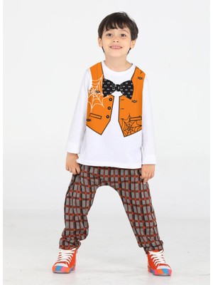 Casabony Spider Yelek Baskılı Pantolon + T-Shirt Takım