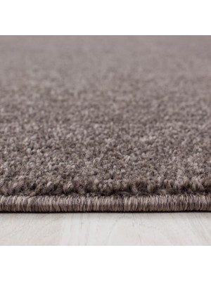 Carpettex Modern Desenli Halı Kısa Havlı Bulanık Düz Renkli Açık Kahverengi