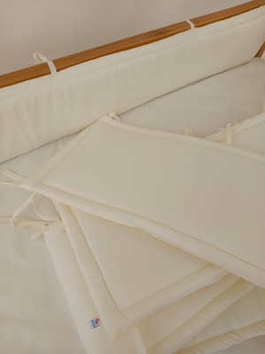 120X200 cm Montessori Yataklar Için Yan Koruma Seti Ekru