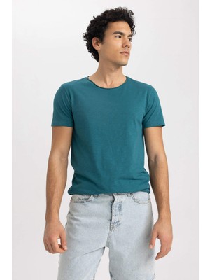 DeFacto Slim Fit Bisiklet Yaka Basic Tişört M4789AZ23SM
