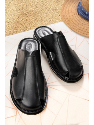 Ducavelli Stan Deri Erkek Terliği, Deri Terlik, Ortopedik Taban Terlik, Hafif Deri Terlik, Önü Kapalı Terlik