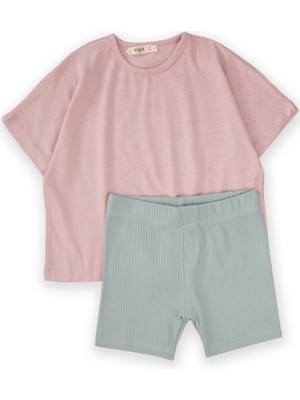 Cigit Basic Kapri Takım  Pudra Pembe