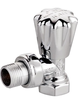 Kas Armatür 1/2″ Köşe Radyatör Vanası Krom