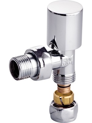 Kas Armatür 1/2″ Pex-B Bağlantılı Köşe Radyatör Vanası Krom