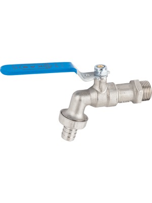 Kas Armatür 1/2″ Tek Parça Rakorlu Küresel Bahçe Musluğu