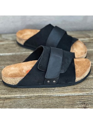 Uniqueqoop Kiev Deri Mantar Taban Ortopedik Terlik