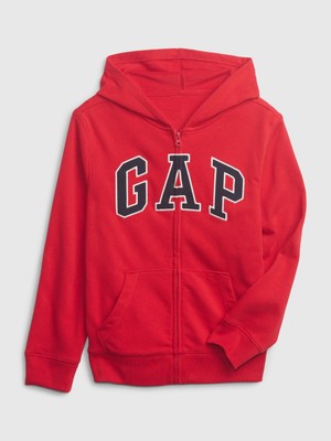 Gap Erkek Çocuk Logo Fermuarlı Havlu Kumaş Sweatshirt