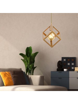 Apliqa Cup Tekli Eskitme Boyalı Modern Sarkıt Mutfak Salon Sarkıt Avize