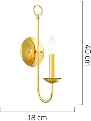 Apliqa Talıs Gold Duvar Lambası Yatak Odası-Yatak Başı-Banyo İçin Modern Aplik