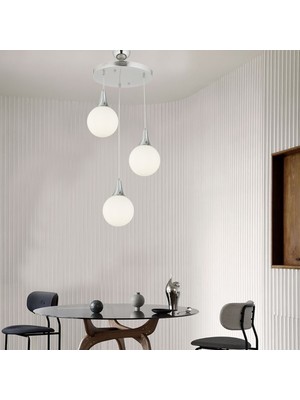 Apliqa DAMLA 3 LÜ YUVARLAK KROM MODERN- MUTFAK- SALON AVİZE