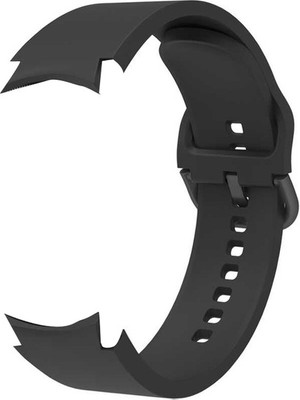 Smcase Samsung Galaxy Watch 6 Classic 47MM Kordon Model Uyumlu Kançalı Silikon Krd 50 Siyah