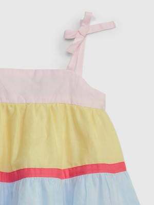 Gap Askılı Colorblock Elbise