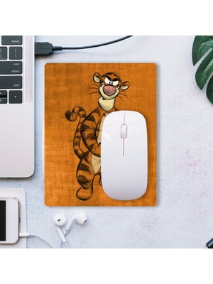 Sonictouch Kaplan Tigger Turuncu Renk Kaydırmaz Gaming Oyuncu Dikişsiz Mouse Pad/ped 17X21CM