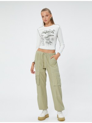 Koton Kargo Paraşüt Pantolon Cep Detaylı Beli Bağcıklı