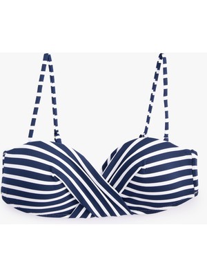 Koton Straplez Bikini Üstü Dokulu Çıkarılabilir Askılı