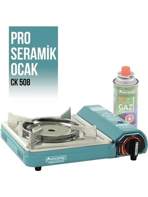Orcamp Mavi CK-508 Tekli Portatif Pro Seramik Ocak 1.5 Kg Ağırlık ile Kamp ve Piknik İçin Uygun