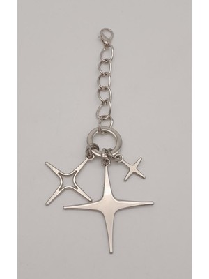 Angel Çanta Aksesuar Gümüş Sarkaç Süs Üç Metalli Model