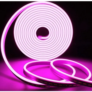 Sekizgen Led 12 Volt Neon LED Pembe (5 Metre)