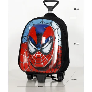 Erkek Çocuk Ana Sınıfı Çek Çekli Spiderman Örümcek Adam Kabartmalı Okul Çantası DC10170