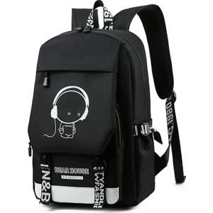 Ortaokul Öğrencisinin Işıklı Sırt Çantası ile Okul Çantası (Yurt Dışından)