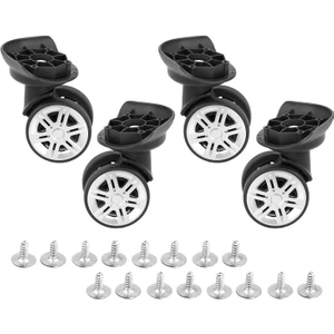 Bagaj Bavul Tekerlekleri Çift Sıra Büyük Tekerlek Sessiz Seyahat Valizleri Tekerlekler 4 Pcs Frensiz (Yurt Dışından)