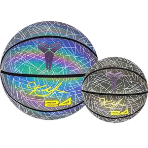 Kobe Bryant Y Logosu Parlak Basketbol Topu - Gri (Yurt Dışından)