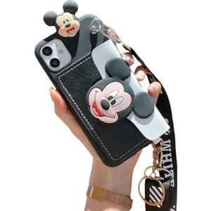 Klip Tutucu ile Mickey ve Minnie IPHONE14PROMAX Cep Telefonu Kılıfı (Yurt Dışından)