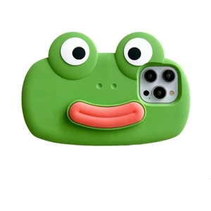 Zethus iPhone 11 Üç Boyutlu Komik Kurbağa Telefon Kılıfı (Yurt Dışından)