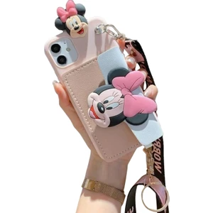 Klip Tutuculu Mickey ve Minnie IPHONE13PRO Cep Telefonu Kılıfı (Yurt Dışından)
